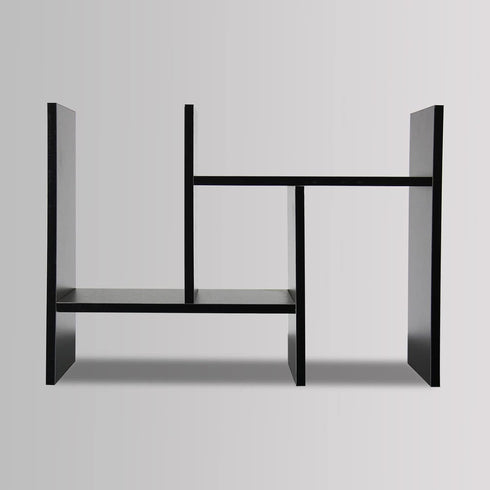 MASAKA B&W Japanese Style Desktop Organizer, Double H Plants Display Shelf, Adjustable Stackable Office Supplies