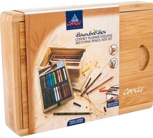 Set 30, Cont Paris Pastel Carr & Sketch Pencil Wood Box, of Assorted