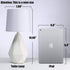 SOTTAE Modern Small Ceramic Table Lamp, White Irregular Geometric Bedside Table lamp for Bedroom,Nightstand Lamps