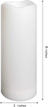 2 Pack Outdoor Waterproof Flameless LED Pillar Candles, 3"x8" Battery Operated Plastic Decorative Electric Candle
