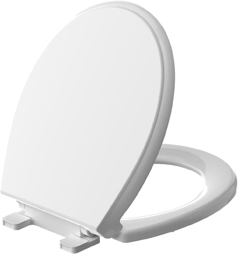16.5 Inch, 2 Pack Round Toilet Seat Soft Close Quiet No Slam Toilet Lid, Quick Release & Easy Installation, Durable PP