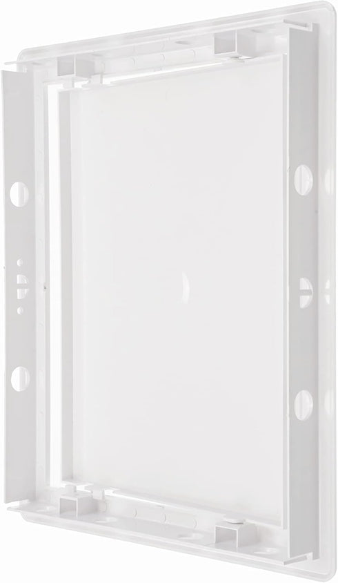 8" x 10" White Plastic Access Panel for Plumbing, Electricity, Heating, Alarm Services