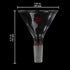 Glass Funnel, Short Stem Powder Funnel with 100 mm Top Diameter and 24/40 Inner Joint Filter Funnel for Lab