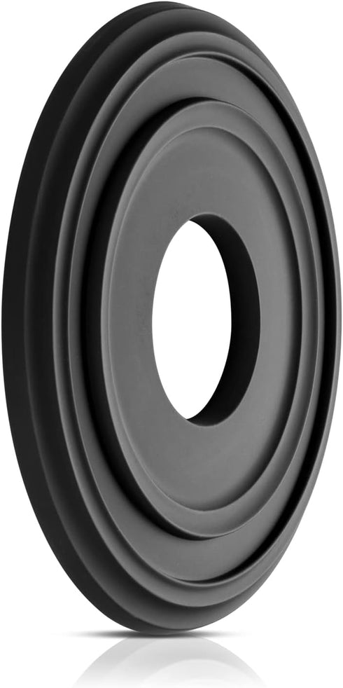 EIFHYT 12-1/4"OD 4" 1" 7") Matte Black PU Ceiling Medallions for Light Fixtures and Ceiling Fans, x ID x P (Fits