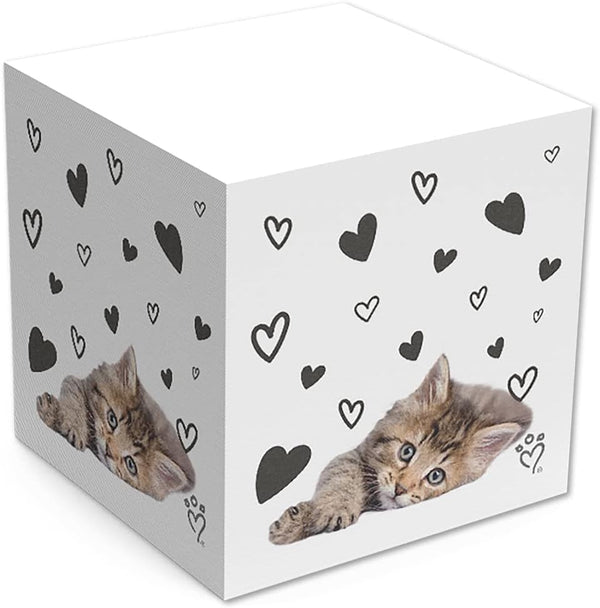 Rachael Hale Collection Sticky Note Cubes, 2 3/4" x 3", Tabby Cat Design, 2 Qty