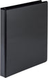 Samsill Economy 1 Inch 3 Ring Binder, Made in The USA, Round Ring Binder, Customizable Cover, Black