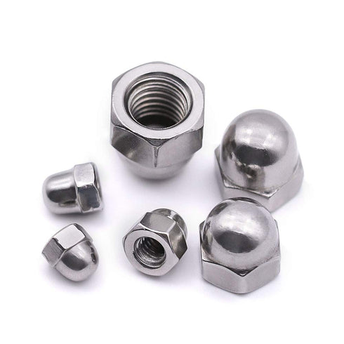 #8-32 Acorn Hex Cap Dome Head Nuts, 304 Stainless Steel 18-8, 50 PCS