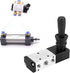 Pneumatic Manual Control Valve 5 Port 3 Position Hand Lever Valve, 0~0.8Mpa, Compact Size, Good Sealing Performance