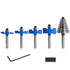 MNA 4Pcs Rabbet Router Bits 1/4" Shank with 6 Bearings Set, 1/16",