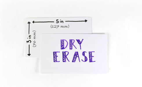 Dry Erase Index Cards – 45pcs Laminated 3x5" Blank Cards w/Box – Reusable Note Cards for School, Work, Housework