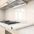 Yancorp 16"x120" Cream White Contact Paper, Removable Wallpaper Peel and Stick for Waterproof Marble Countertops,
