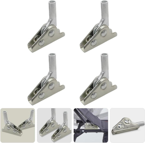 Ipetboom 4pcs 180-degree Multi-Angle Adjustable Folding Support Hinges for Beach Chairs and Folding Stools, Locking