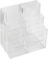 Dazzling Displays Acrylic Stand 3 Tier, 6 Pocket for 4 by 9 Material, Clear Countertop Organizer Tray