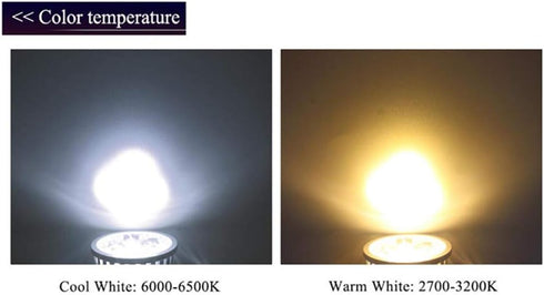 GU5.3 LED Bulbs MR16/GU5.3 3W Warm White 3000K LED Spotlight, Pack of 8 for Landscape Recessed Track Lighting