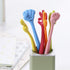 Bendable Cartoon Gesture Ballpoint Pen, 0.7mm Black Ink, 6 Pcs/Set, Cute Bending Hand Gesture Design