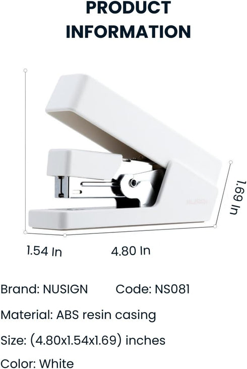 Effortless Office Stapler, 25 Sheet Capacity, Multi-Functional Manual Stapler for Students, Family, ABS Body, Steel