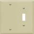 ENERLITES 2-Gang Combination Wall Plate, Blank Device/Toggle Switch, Standard Size, Ivory, Polycarbonate Thermoplastic