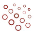 XINGYHENG 150Pcs 14 Sizes Fiber Flat Washer Red Steel Paper Insulation Flat Washer Assortment Kit for Plumbing