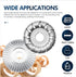 5 Pieces Wood Carving Disc Grinding Wheel Shaping Disc Set (12 Teeth, 6 Teeth, 22 Teeth, 4 1/2)