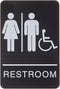Headline Sign 9007 ADA Wheelchair Accessible Restroom Sign, 6 x 9 Inches, Black/White, Made in USA