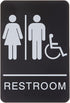 Headline Sign 9007 ADA Wheelchair Accessible Restroom Sign, 6 x 9 Inches, Black/White, Made in USA
