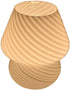 LongTN Translucent Table Mushroom Lamp Italian Style Modern Striped Glass Bedside Lamps Desk Light, Used for Baby Home