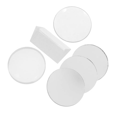 4sets SOLUSTRE Optical Lens Physics Teaching Kit Convex and Concave Lenses for Experiments for Outdoor Observation