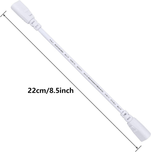 SinLoon UL-LP Certification T5 T8 LED Tube Connector Adapter Cable Wire 8.5 inch Male to Male Extension Cord (2-Pack