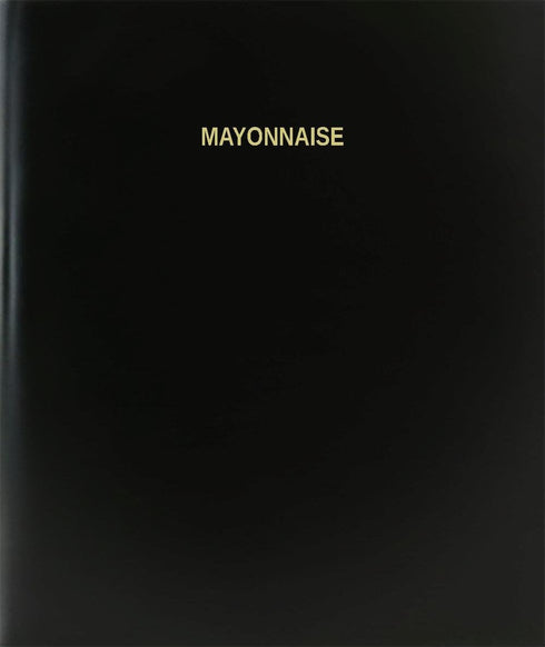 BookFactory Mayonnaise Log Book/Journal/Logbook - 120 Page, 8.5''x11'', Black Hardbound (XLog-120-7CS-A-L-Black(Mayonnaise Log Book))