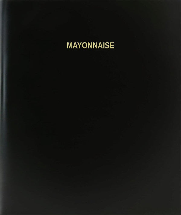 BookFactory Mayonnaise Log Book/Journal/Logbook - 120 Page, 8.5''x11'', Black Hardbound (XLog-120-7CS-A-L-Black(Mayonnaise Log Book))