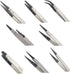 FEITA Precision Tweezer Set - Antistatic Replaceable Fiber Tip Stainless Steel ESD Tweezers, 8 Pcs