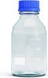 500ML Storage Glass Bottles, 2pcs Round Media Storage Bottle, Borosilicate Glass with GL45 Blue Cap