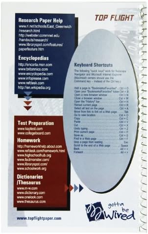 Top Flight Wired 3-Subject Notebook, 120 Sheets, Ideal for School and Work
