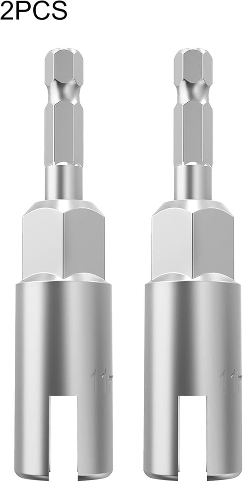 11mm Power Wing Nut Driver Set, Slot Wing Nuts Drill Bit Socket Wrenches Tools Set, 2PCS