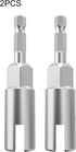 11mm Power Wing Nut Driver Set, Slot Wing Nuts Drill Bit Socket Wrenches Tools Set, 2PCS