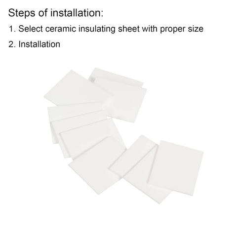 PATIKIL Alumina Ceramic Sheet Cooling Pad, 50pcs Insulating Sheet for MOS Transistor 25x20x1mm