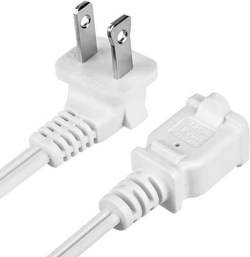Right Angled Polarized 2-Prong Male-Female Power Cord, 3FT US AC Extension Cable SPT2 16AWG 13A/125V Nema 1-15P to 1-15R