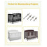 Lhazemu Set Delta/Graco/Dream,M6x40mm/50mm/60mm/70mm/80mm Nuts.(Silver-25set) Crib Screws Hardware Replacement Kit