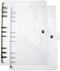SUPERFINDINGS 2PCS Clear B5 Notebook Binder, PVC Plastic Covers, 9-Ring Loose Leaf Binder, Clear Protector