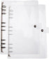 SUPERFINDINGS 2PCS Clear B5 Notebook Binder, PVC Plastic Covers, 9-Ring Loose Leaf Binder, Clear Protector