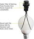 KEJJNYER 4 Pack Bulb Bulb Clip On Lamp Shade Adapter Black, Light Clips For Lamp Shades Holder, Clip On Light Shades