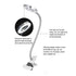 Pinkiou Clip on Desk Lamp with Clamp for Night Reading, Nail Art, Makeup, 360 Flexible Gooseneck LED USB Light