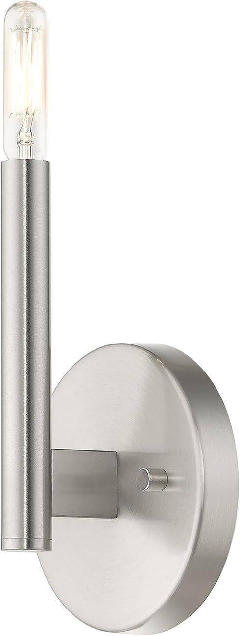 51171-46, Livex Lighting, Copenhagen, Single ADA Sconce, Black Chrome