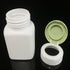 Othmro 6pcs PE Lab Chemical Reagent Bottle, 90ml Wide Mouth Sample Sealing Liquid Storage, White Container Green Cap