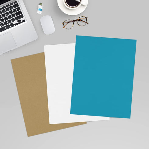 LUXPaper 8.5" x 11" Paper, Letter Size, Bright Blue, 60lb. Text, 50 Qty