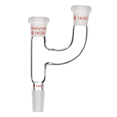 StonyLab 3 Way Claisen Distillation Adapter, 14/20 Joints, Lab Supply SL-L2L5R1