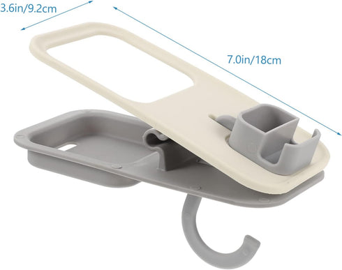 OUNONA Desktop Cup Holder Clip Portable Table Side Beverage Organizer for Office Keeps Drinks Secure with Hanging Hook