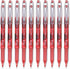 Pilot Precise P-500 Gel Rolling Ball Pen, Extra Fine, 10 Pens in Red Color