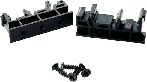 50 Sets C45 DIN Rail PCB Mounting Black Bracket Holder Clips for 35mm or 15mm Din Rail