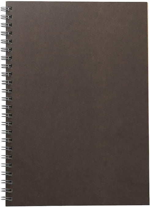 MUJI A5 Planting Tree Paper Double Ring Notebook, Ruled, Grey